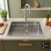 Pure.Sink Luxion Stainless steel sink 55x40 cm undermount, flush mount, and top mount PLX5540-02
